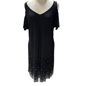 Elegant Black Cold Shoulder‎ Dress